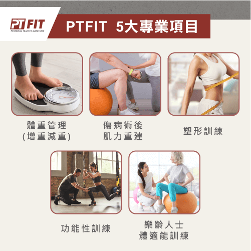 5大專業健身項目-PTFIT私人健身教練推薦